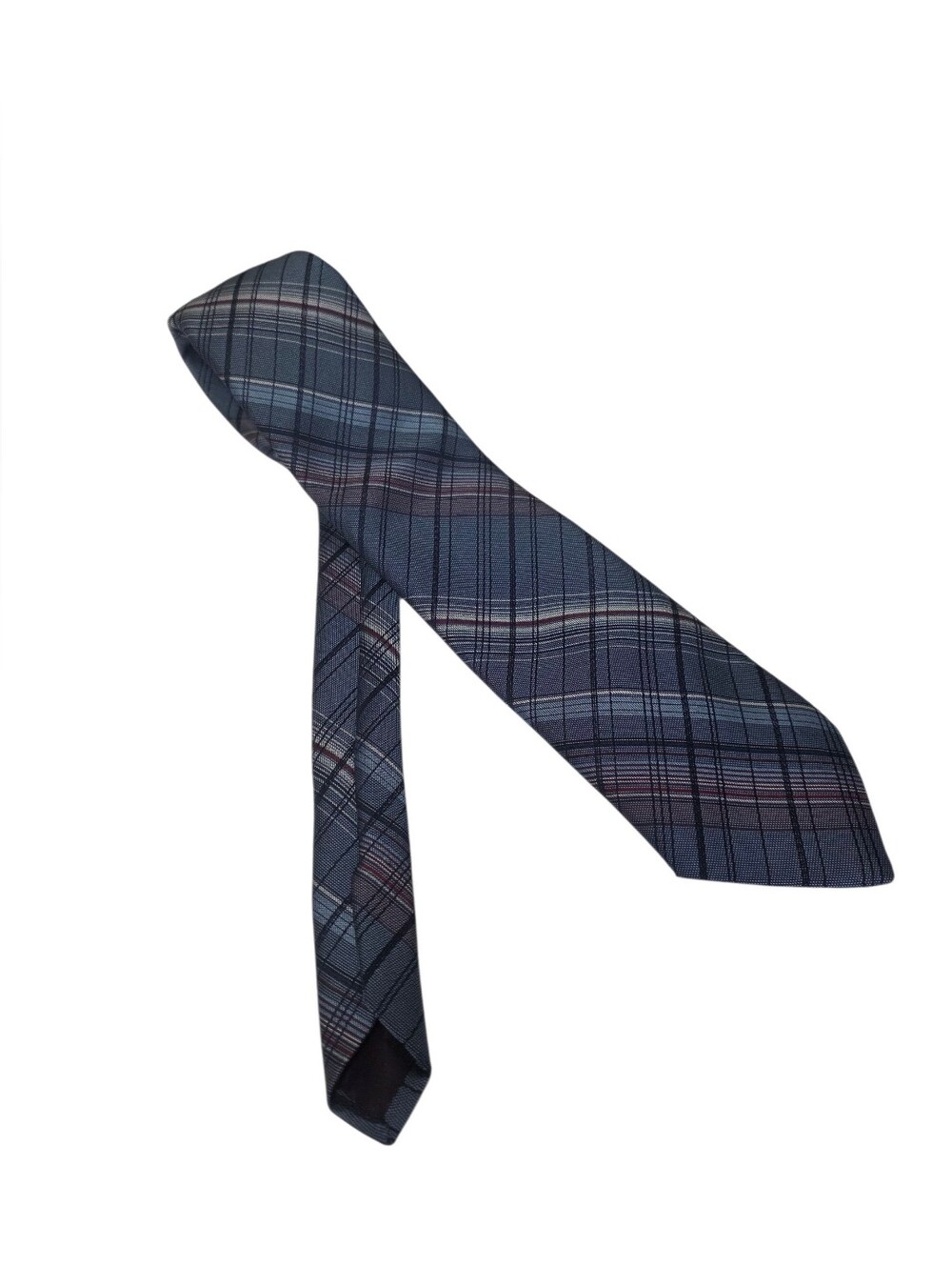 Men's Blue Plaid Dress Tie - Unbranded